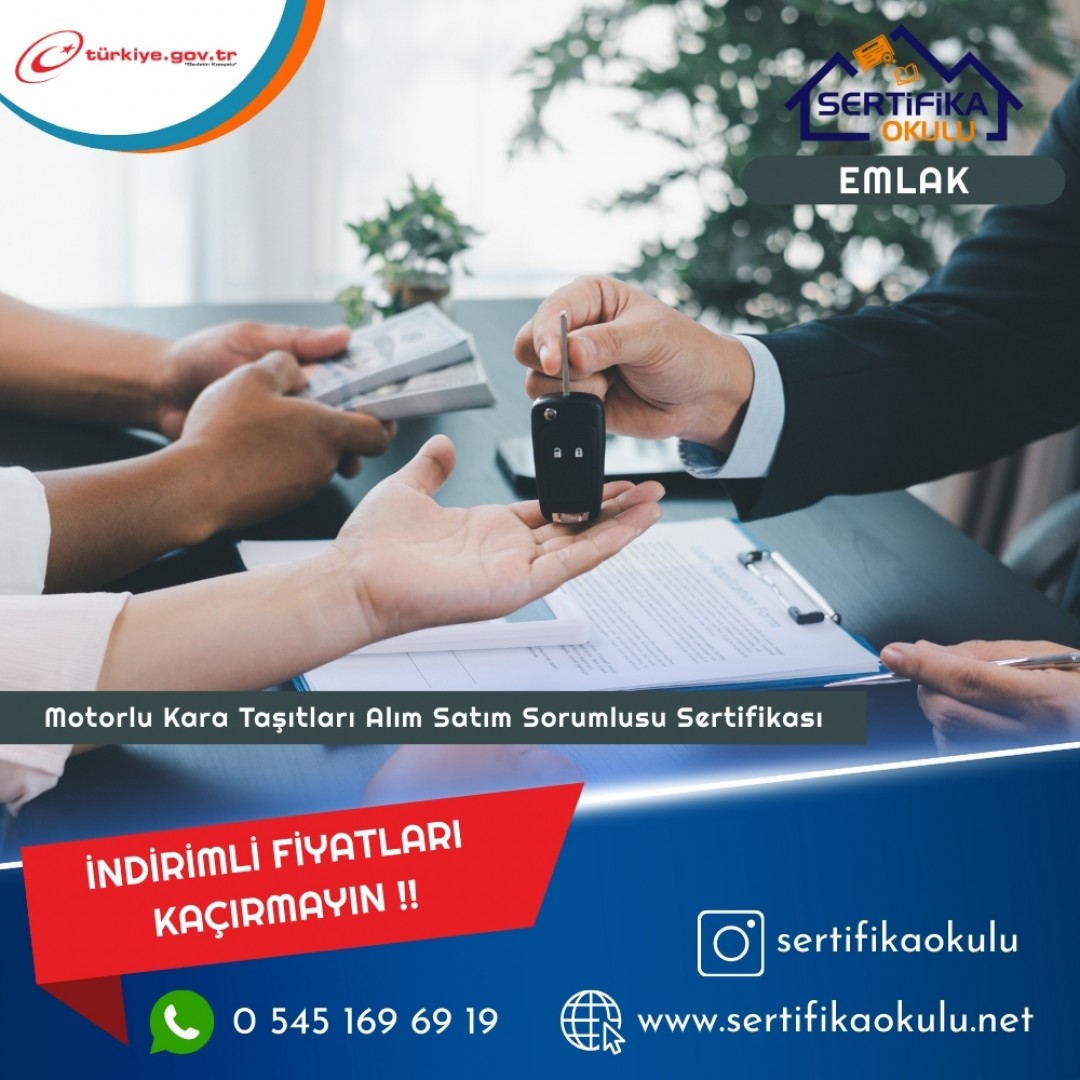 Motorlu Kara Taşıtları Alım Satım Sorumlusu Sertifikası