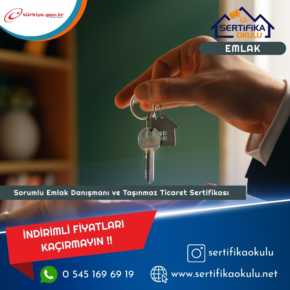 Sorumlu Emlak Danışmanı ve Taşınmaz Ticareti Sertifikası